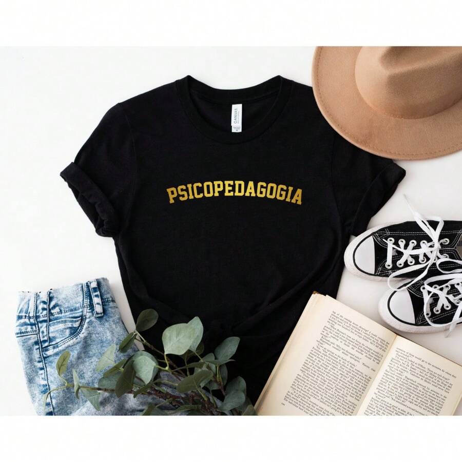 Psychopedagogy T-Shirt, Shirt, Blouse, Technical Course, Graduation - Black / Traditional Unisex Size - View 1