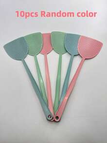 10pcs Flexible Plastic Mesh Fly Swatter, Suitable For Home And Outdoor Pest Control - Multiple Styles - View 12