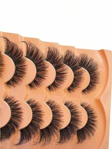 6 Pairs Of C-Shaped Voluminous False Eyelashes, Combining Soft Wearability With Striking Volume, Durable And Reusable - View 5