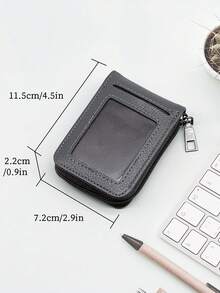 KAIDUCH Ví đựng thẻ đa năng, thiết kế thời trang và đơn giản, tiện dụng cho du lịch hàng ngày. - Xám - Xem 3