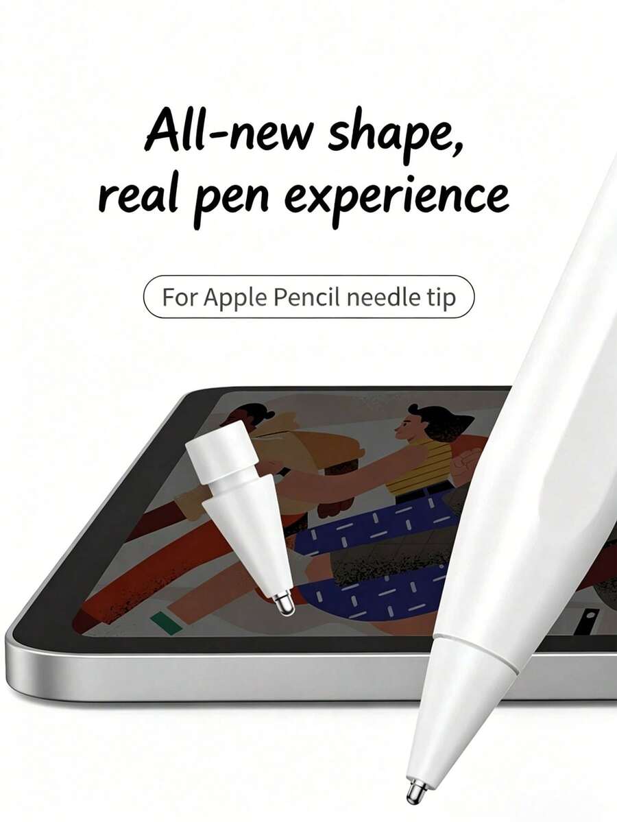 Eight Nibs Packed In A Transparent Box. Replacement Tip Compatible With Apple Pencil 1st/2nd Generation Stylus Nib Special Tip For IPad Stylus Capacitive Pen - White - View 1