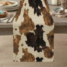 1pc Leopard Print Table Runner, Suitable For Holidays, Parties, Birthdays, Dinners, Restaurant Table Decor, All Seasons, Home Decoration - Multicolor - View 7