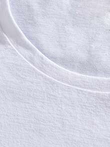 Camisetas casuales manga corta hombre talla grande estampados gráficos barbas gafas ideal uso diario verano para personas altas y corpulentas - Blanco - Ver 4