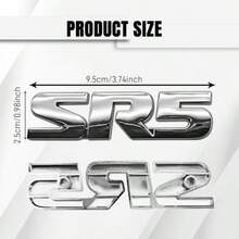 3D SR5 Metal Emblem Tailgate Badge Self-Adhesive Metallic Decal For Vehicle Trunk Rear Tailgate Side Fender Decoration Sleek Silver Finish Weather-Resistant Easy Installation - Bạc SR5 - Xem 2