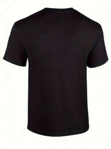 Funny T-Shirt - 100% Cotton, Round Neck In Black With Original Print - Ideal For Casual Use, Gardening Clothes, Black And White Print, Round Neck For Men And Women, Perfect As A Gift For Halloween, Christmas, Thanksgiving Or Birthday. - 黑色 - 查看 2