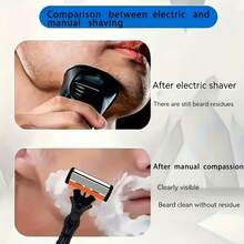 6-Layer Hypoallergenic Stainless Steel Manual Razor With Washable Design - White Handle & Yellow Blades, Ideal For Beard & Mustache Trimming, Durable And Comfortable Grip - Safety Razor - View 9