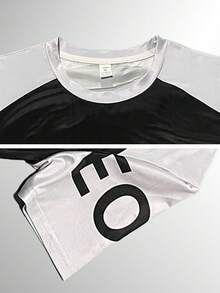 1 pieza Camiseta de manga corta de fitness de verano para hombres, ropa deportiva para gimnasio, baloncesto, entrenamiento y running - Negro - Ver 6
