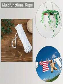 Multi-Size White Braided Paracord, Strong Nylon String For DIY, Camping, Fishing, Packaging - F-White - View 7