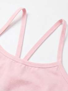 6pcs/Set Girls' Casual Fashion Unpadded Camisole Bras And Minimalist Seamless Comfortable Briefs Set - Multicolor - View 6