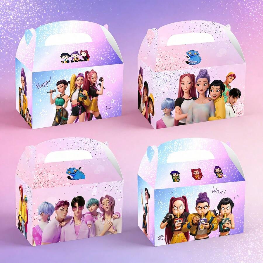 Hasbro K-POP限量版礼盒，高级卡通图案纸质礼盒，超级粉丝收藏派对用品。 - 彩色 - 查看 1
