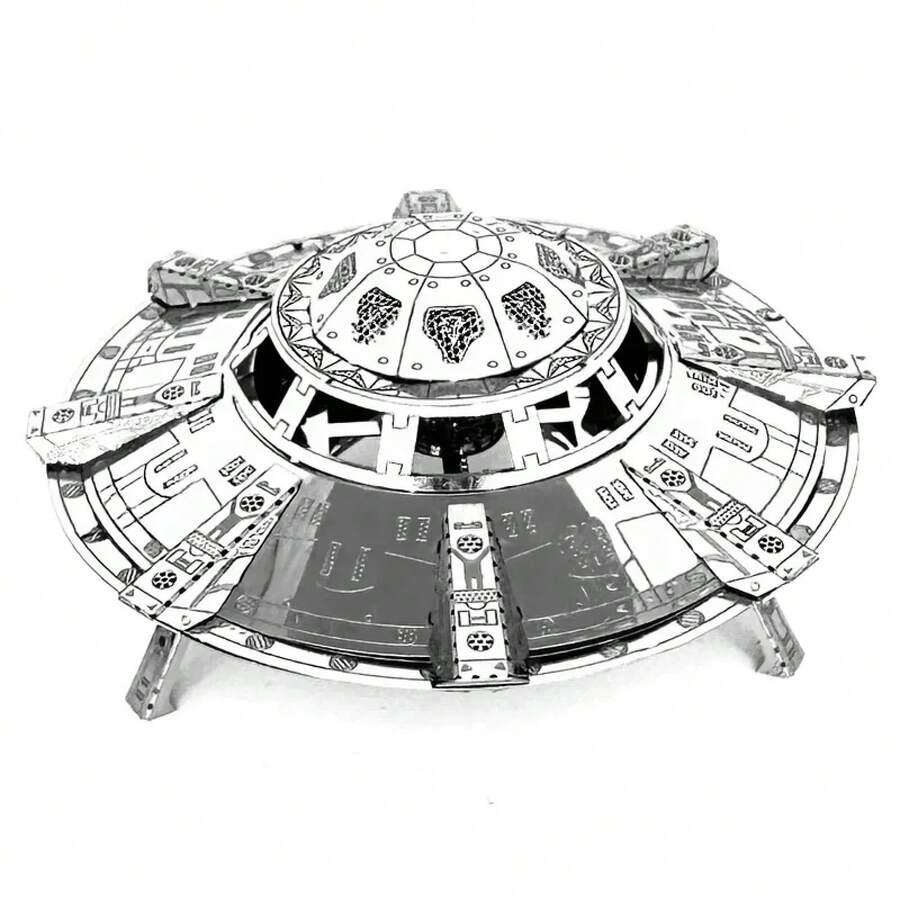 Rompecabezas de Metal 3D UFO DIY hecho a mano exploración espacial nave espacial modelo de ensamblaje rompecabezas juguetes para niños adultos - TK01-32 - Ver 1