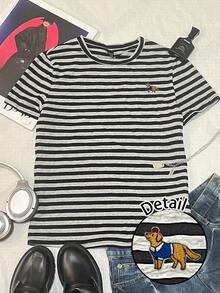 Camiseta Casual de Manga Corta con Cuello Redondo para Mujer , Estampado de Cócteles, Adecuada para el Verano y para Salir. - Multicolor 2 - Ver 6
