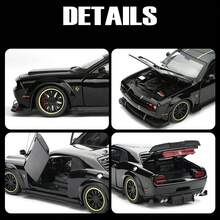 1:32 Challenger SRT Hellcat Redeye V8 de aleación de Metal a Diecast modelo de coche deportivo deúsculo americano colección de decoraciones de Hobby - Morado - Ver 6