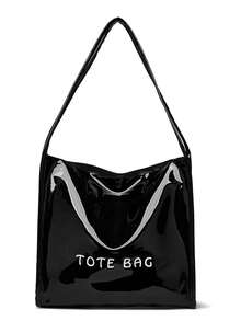 New Fashionable Women's Shoulder Bag, Versatile Solid Color Retro Style, Large Capacity, PU Material, Classic Square Bag, Suitable For Work, Daily Commute, Shopping, Travel, Multifunctional Handbag - Black - View 6