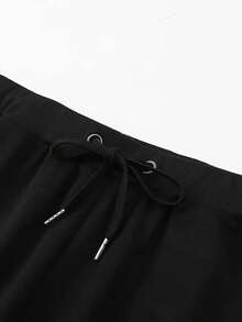 Plus-Size Men's Printed Patterned Sports Pants Spring And Autumn, Outdoor Sports Pants - Black - View 6