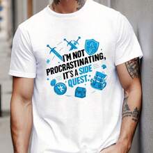 Printed T-Shirt For Men And Women - White - View 1