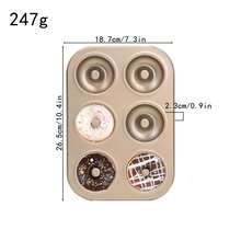 12/24 Cavity Mini Fluted Donut Cake Mold, Non-Stick Carbon Steel Cake Mold, Mini Pound Cake Mold, Suitable For Cupcakes, Donuts, Cornbread, Brownies, Jelly - Gold - View 9
