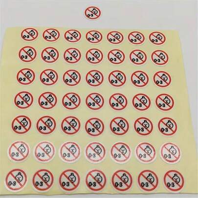 216 miếng dán biển báo cấm hình tròn màu đỏ, nhãn dán cấm đa năng tự dính.