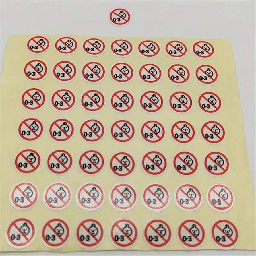216张红色圆形禁止标志贴纸,多用途自粘禁止标签贴纸 - 多款 - 查看 1