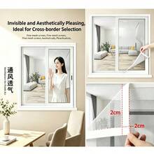 Malla mosquitera blanca de verano para ventana, kit de malla mosquitera autoadhesiva de fácil instalación DIY – Pantalla de ventana a prueba de insectos para el hogar, malla mosquitera para ventana, otro material [Pantalla de ventana blanca autoadhesiva], instalación rápida, a prueba de insectos - Malla - Ver 71