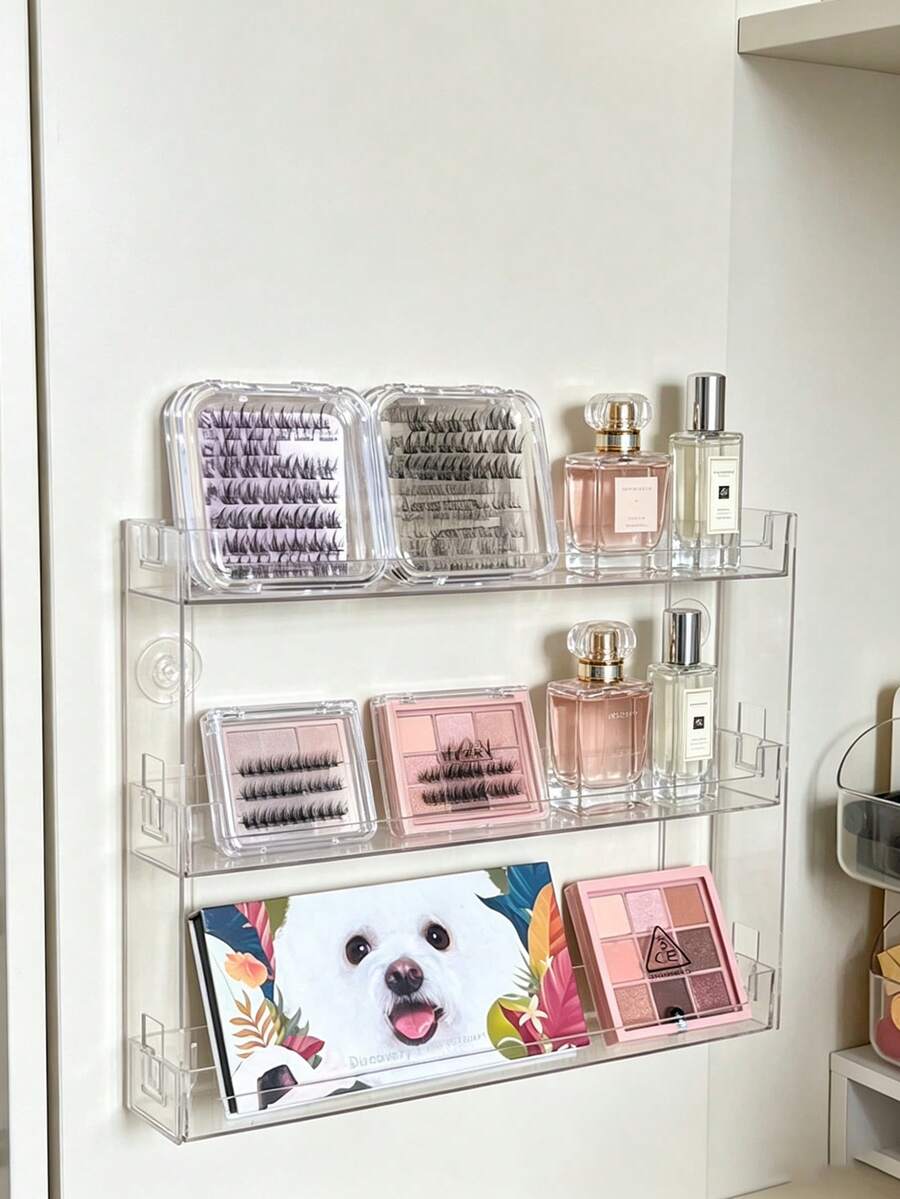 1pc Acrylic Display Stand, Anime Peripheral Badge Display Holder, Eyeglasses Storage Rack - Clear - View 1