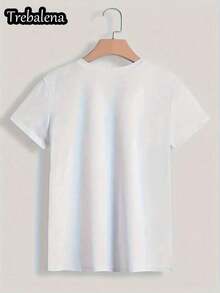 Camiseta de verano holgada y transpirable de Trebalina, camiseta de mujer 100% algodón con estampado de mariposas patrióticas americanas - Una camiseta casual de manga corta con cuello redondo, perfecta para el Día de la Independencia, el 4 de julio, el Día de la Madre, el Día de los Caídos y las celebraciones del 4 de junio.Diseño cómodo con temática navideña, tela transpirable y versátil para todas las estaciones, lo que lo convierte en un artículo esencial para las ocasiones festivas.Transpirable y cómodo. - Blanco - Ver 2