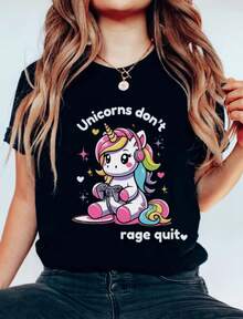 1 Unicorn Nurse T-Shirt, RN T-Shirts, Gifts For Nurses, Unicorn Nurse T-Shirt, Registered Nurse T-Shirt, Unicorn Art, 180g 100% Cotton - 黑色 - 查看 12