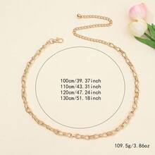1 pieza Elegante y de moda Cadena de cintura de metal, Lazo dorado con colgante esférico, Adecuado para vestidos/vaqueros, Accesorio casual/de oficina/de fiesta, Regalo de vacaciones para mujeres Estilo 2000 - Cadena dorada con lazo para la cintura - Ver 8