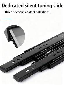 1 Pair Heavy Duty Noiseless Drawer Slides, Full Extension Ball Bearing Side Mount Drawer Tracks, Multi Size 8 10 12 14 16 18 20 Inch For Kitchen Cabinet - A - View 6