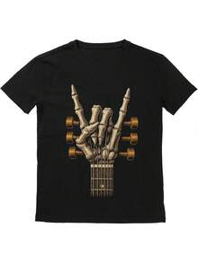 Camiseta InnoBeta Punk Rock para Hombre Adulto - Negro - Ver 8