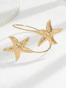 1pc Starfish Armband, Women Summer Jewelry, Beach Style Armband Bracelet - T15 - View 3