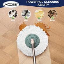 Spin Mop 360 Spin Mop Systems, Microfiber Spin Mop Round Shape Standard Universal Size Magic Mop Refill, 3 Pack - 3個裝(1包) - 查看 5
