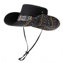 Fashionable Wide Brim Bucket Hat, National Wind Sun Protection Hat For Women, Versatile Summer Sunhat - A - View 17