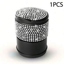 Sparkling Diamond Car Ashtray, Glamorous Shiny Crystal Car Ashtray With Lid - Portable Office And Home Car Ashtray - Durable ABS Material, Decorated With Shiny Rhinestones, Creative And Fashionable Design For Women - Vehicle-mounted Trash Cans - View 15