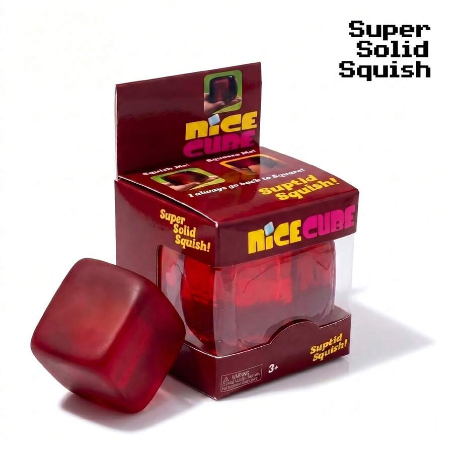 1 paquete de cubo antiestrés de 6,35 cm, juguete sensorial de gel suave de rebote lento, cubo antiestrés rojo para aliviar la ansiedad, juguete de escritorio moderno para concentrarse y relajarse, para adultos y niños de 3 años en adelante. - Rojo - Ver 1