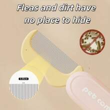 Professional Pet Eye Comb | Stainless Steel Cat & Dog Tear Stain Cleaning Brush | Grooming Tool | Portable Eye Gunk Removal Comb - Multicolor - View 8