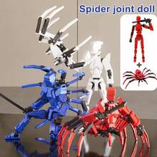 Robot móvil multiarticulado, maniquí de juguete impreso en 3D, figura de acción 13, Robot móvil de cuerpo completo, juguetes, regalos para niños - Conjunto negro - Ver 1