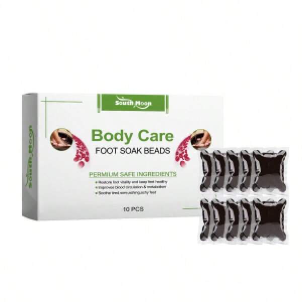  Perlas de gel para el cuidado corporal South Moon, con esencia vegetal, limpieza suave y humectación para el cuidado de los pies, perlas de gel para baño de pies