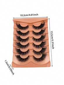 6 Pairs Of C-Shaped Voluminous False Eyelashes, Combining Soft Wearability With Striking Volume, Durable And Reusable - View 2