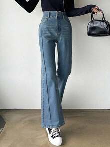 Women's Flared Jeans - Neblina azul - Ver 8