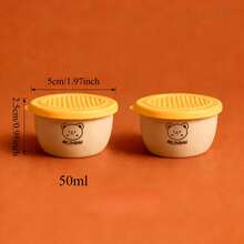 Wadah Saus Mini PP, Wadah Kedap Udara Kecil dengan Tutup, Kotak Bumbu Anti Bocor, Penyimpanan Makanan untuk Microwave dan Kulkas, Motif Kartun Lucu, Wadah Penyimpanan Makanan Kedap Udara Ukuran Kecil, Kotak Snack untuk Perjalanan, Aksesoris Kotak Bekal Sekolah Siswa - MultiWarna - View 22