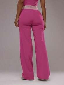 62YU  Sport Pantalones de yoga con cintura cruzada y capas, conjunto deportivo solo para actividad, entrenamiento, gimnasio, pilates, fitness, uso diario casual, cuarzo ahumado, verano, vacaciones - Rosa - Ver 6