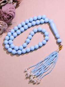1 mặt dây chuyền tua rua ngọc trai nhỏ mới, 45 hạt tràng hạt Ramadan 10mm, chuỗi tràng hạt đọc kinh Ramadan hàng ngày, quà tặng Ramadan, phụ kiện tôn giáo unisex - Nhiều màu - Xem 3