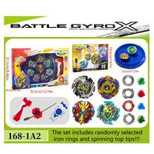 BURST Generation Unprinted Series Collection, Includes 4 Assembled Metal Beyblades + 2 Launchers + Grip + Stadium, Battle Set - Multicolor - View 7