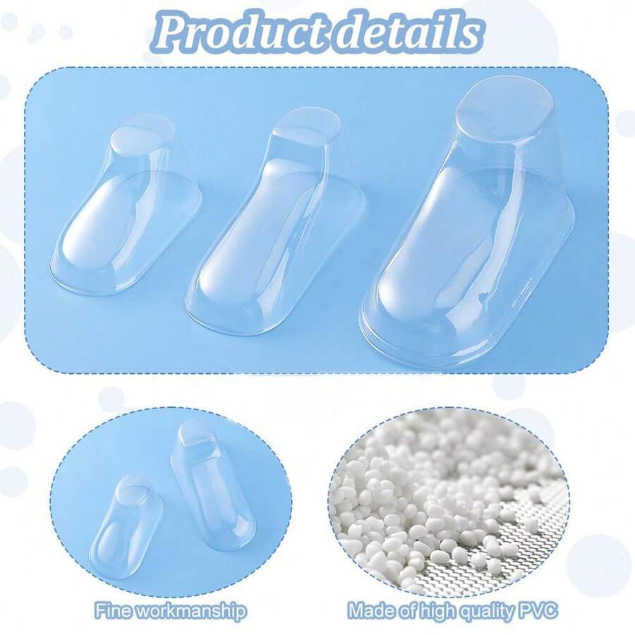 30Pcs PVC Transparent Shoe Support Foot Model, 8/9/10/12cm Reusable Plastic Shoe Stretcher Stand, Not Easy Deformed Shoe Display Holder - A - View 1