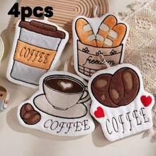 1/4/8pcs Creative Coffee Bread Shaped Towels, High Absorbent Coral Fleece Hanging Towels For Bathroom And Kitchen - Multicolor - View 16