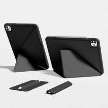 兼容 iPad Air 11 英寸（M4/2026）、iPad Pro 13 英寸（M5/M3/2025/A16）、iPad Pro 10.9 英寸（第 11 代/第 10 代）、iPad Air 5（第 4 代）、iPad mini（M3/A17）、iPad Pro 12.9 英寸。强力磁吸，纤薄三折支架设计，支持 Apple Pencil Pro，并附带屏幕保护膜。 - 黑色 - 查看 7