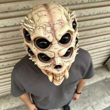1 buah Topeng Wajah Penuh Monster Alien Bermata Banyak, Properti Cosplay Menakutkan, Aksesori Pesta Halloween & Fiksi Ilmiah, Cocok Untuk Cosplay Sehari-hari dan Pesta - Monster bermata banyak - View 4