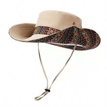 Fashionable Wide Brim Bucket Hat, National Wind Sun Protection Hat For Women, Versatile Summer Sunhat - A - View 15