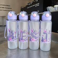 1pc 700ml 26 Letter Water Bottle, Fun And Interesting, Can Be Assembled Into Different Words And Names, Leak-Proof, Enjoy The Fun Of The Water Bottle While Drinking, Suitable For Birthday Gifts, Holiday Gifts, Mother's Day Gifts, Children's Day Gifts - Multicolor - View 6